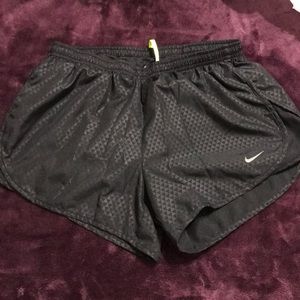 black nike athletic shorts